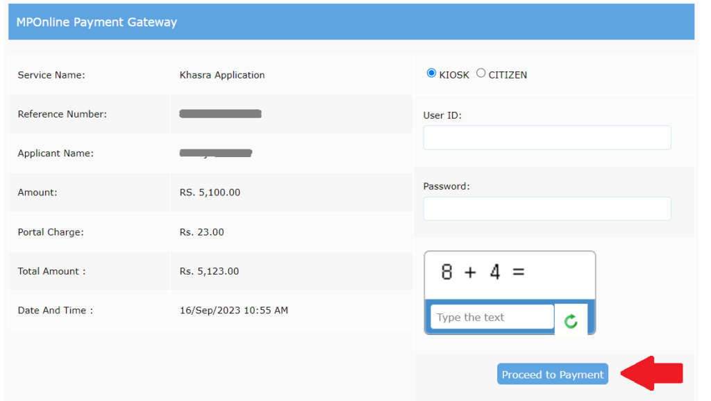 Bhu Naksha Payment MP